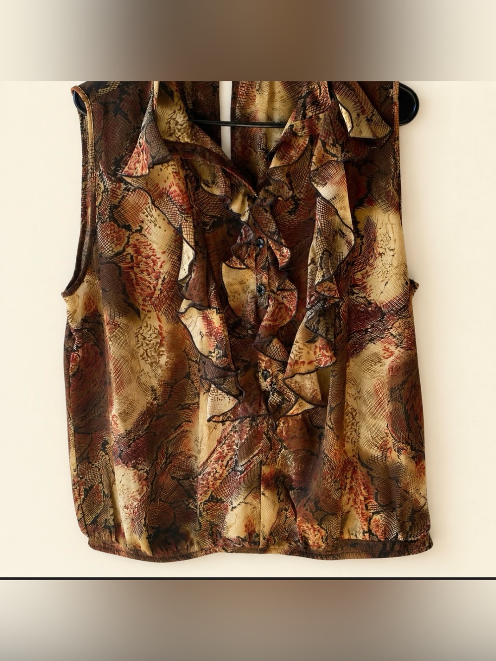 Dress Barn Sheer Ruffled Sleeveless Blouse Like New Size 2X - Picture 4 of 5